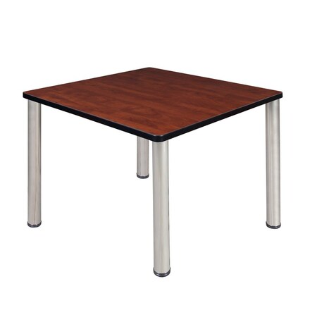 Kee Square Tables > Breakroom Tables > Kee Square & Round Tables, Wood|Metal Top, Cherry TB4242CHBPCM